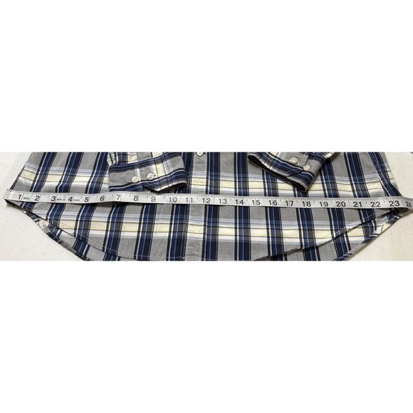 Tommy Hilfiger 80's 2 Ply Fabric Button-Down Plaid Shirt Custom Fit Men Size XL - Picture 9 of 16